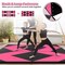 Costway Folding Gymnastics Mat 8' x 4' x 2'' PU Leather Tumbling Exercise Mat Yoga Gym Light Pink+Black/Blue+Black/Pink+Purple/Pink+Black/Pink+Blue/Pink
